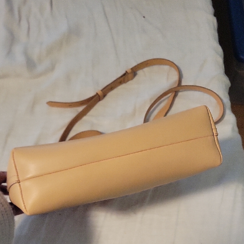 Madewell Zip-Top Transport Crossbody Leather Tote Bag Purse Beige - Picture 6 of 9
